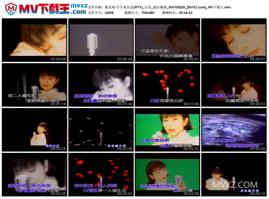 陈美凤-今生来注定(MTV)_台语_流行歌曲_MA109229